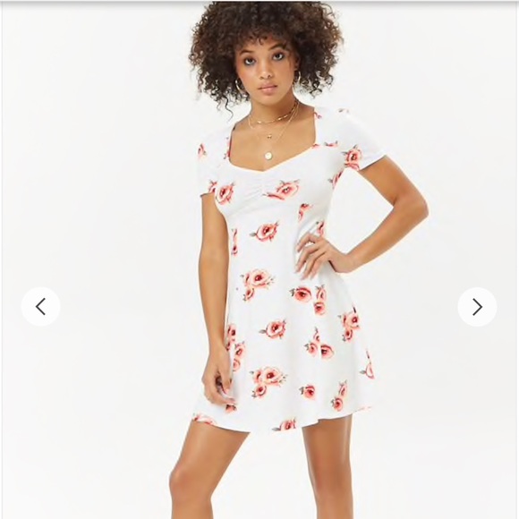 floral sweetheart dress